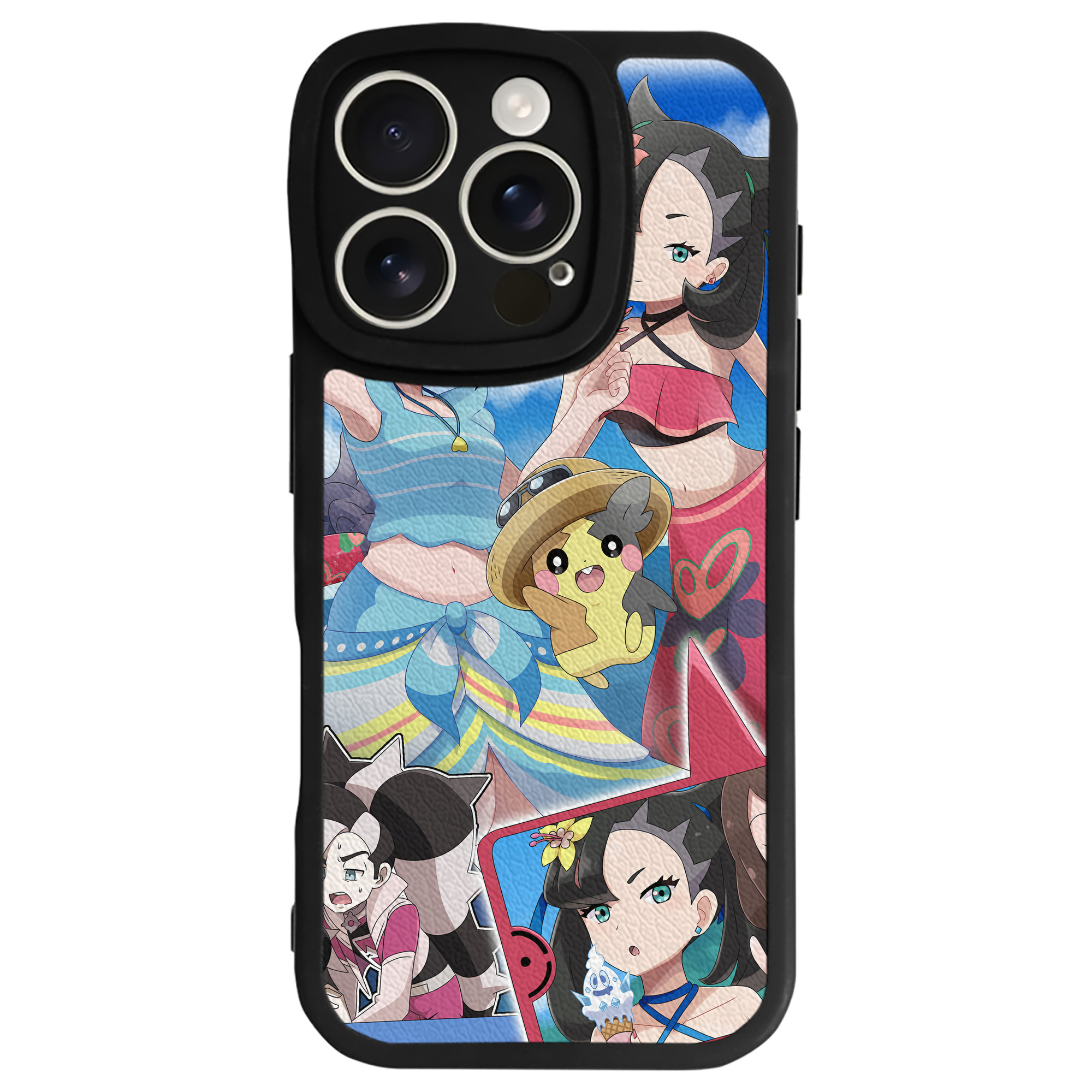 （画像用） ポケットモンスター Pokémon 【iPhone 16シリーズ対応】シリコンスマホケース（レザー調） 材質：シリコン